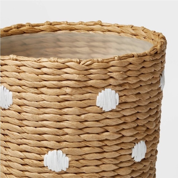 Woven Paper Dot Wastebasket from Pillowfort™ - Picture 3 of 4